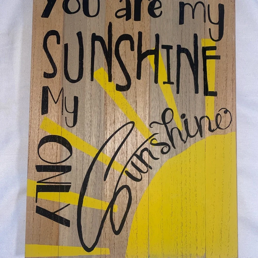 You Are My Sunshine Yellow Wood Wall Decor - Unbranded